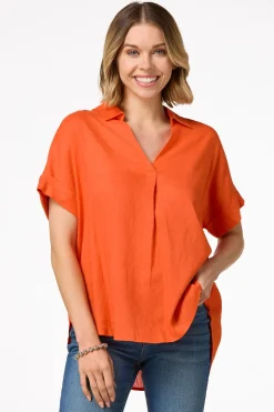 Button Back Linen Shirt