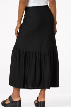 Button Front Maxi Skirt