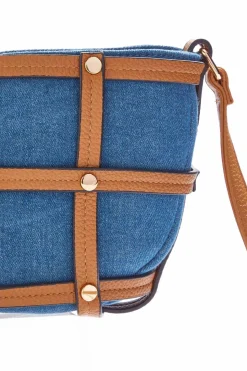 Caged Denim Crossbody
