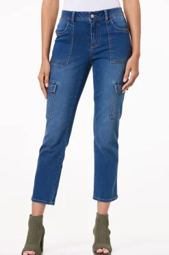 Cargo Pocket Ankle Jeans