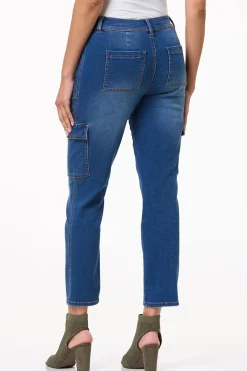 Cargo Pocket Ankle Jeans