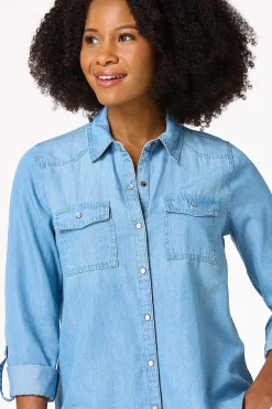 Chambray Clear Button Shirt