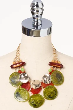 Chunky Lucite Layered Necklace