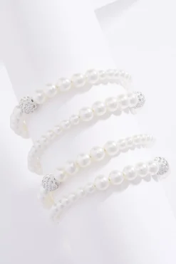 Chunky Pearl Coil Bracelet