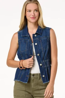 Cinched Denim Vest
