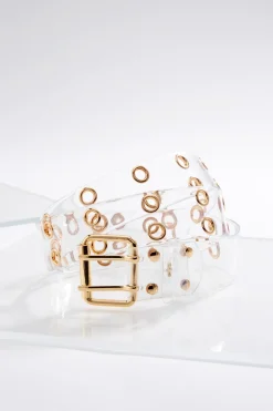 Clear Grommet Buckle Belt