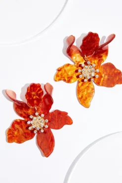 Clip- On Flower Earrings