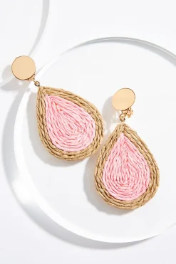 Clip- On Raffia Tear Earrings