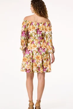 Cold Shoulder Floral Dress