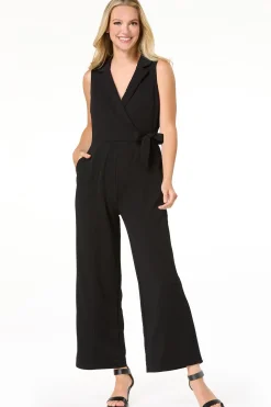 Collared Tie Waist Jumpsuit