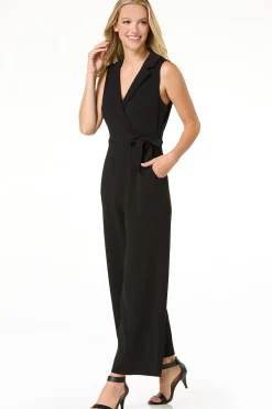 Collared Tie Waist Jumpsuit