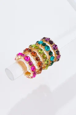 Color Stone Ring Set