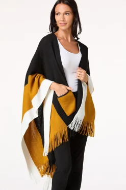 Colorblock Fringe Wrap