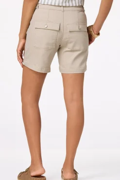 Colored Denim Cargo Shorts