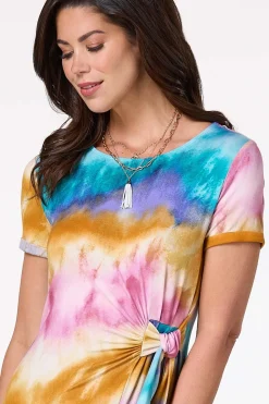 Colorful Dye T- Shirt Dress