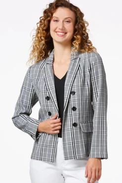 Contrast Check Blazer