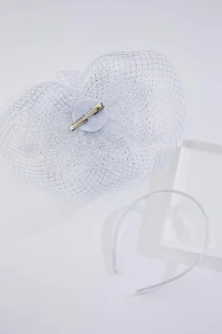 Criss Cross Pearl Bow Fascinator