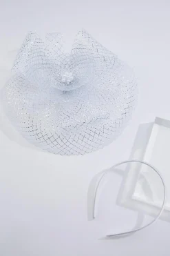 Criss Cross Pearl Bow Fascinator
