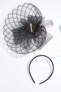 Criss Cross Pearl Bow Fascinator