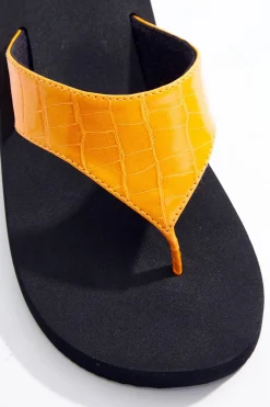 Croc Strap Flip Flops