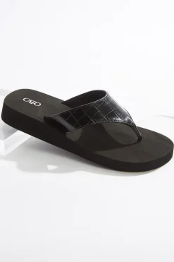 Croc Strap Flip Flops