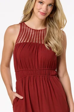 Crochet Cinched Waist Dress