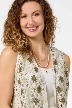 Crochet Medallion Fringe Vest