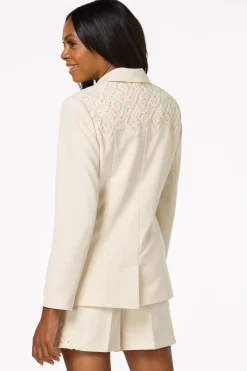 Crochet Trim Blazer