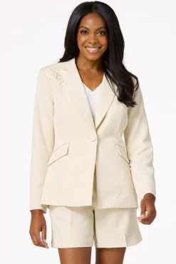 Crochet Trim Blazer