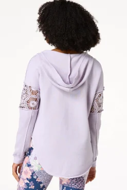 Crochet Trim French Terry Hoodie