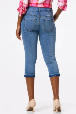 Cropped Curvy Raw Edge Jeans