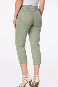 Cropped Green Jeans