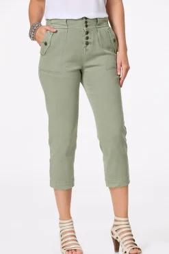 Cropped Green Jeans