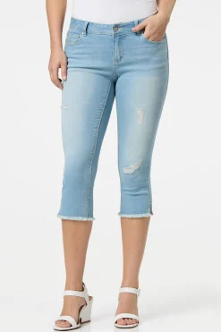 Cropped Light Wash Skinny Jeans