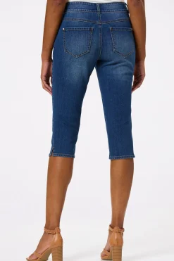 Cropped Two Button Skinny Jeans