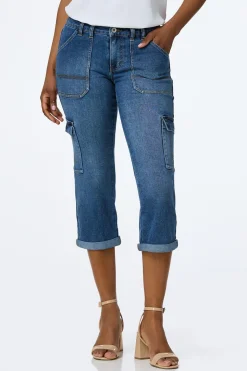 Cropped Utility Jeans