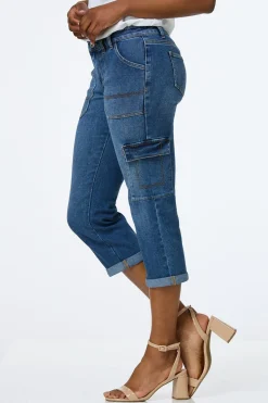 Cropped Utility Jeans