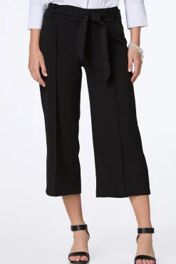 Cropped Wide Leg Trouser Pants