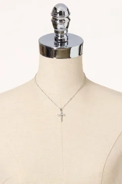Cubic Zirconia Cross Necklace
