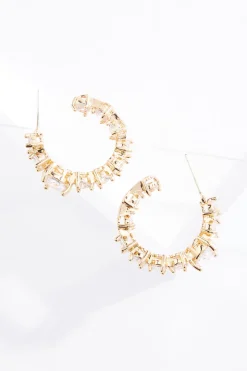 Cubic Zirconia Hoop Earrings