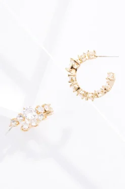 Cubic Zirconia Hoop Earrings