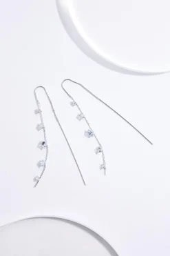Cubic Zirconia Linear Earrings