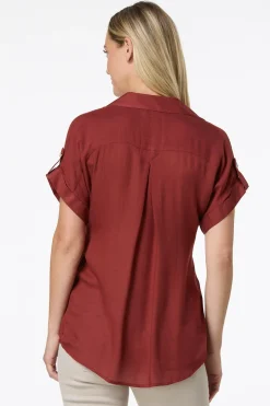 Cuffed Front Pocket Shirt
