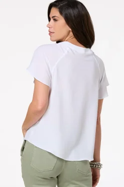 Cutout Chiffon Top