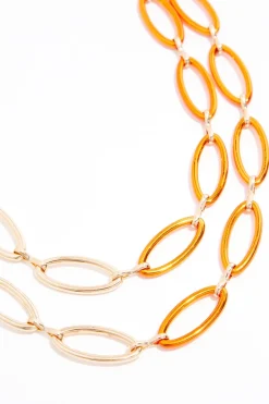Cutout Oval Link Necklace