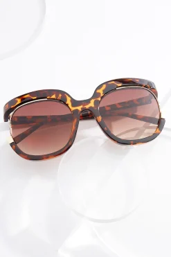 Cutout Side Tortoise Sunglasses