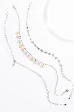 Daisy Charm Anklet Set