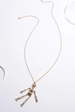 Dancing Skeleton Pendant Necklace