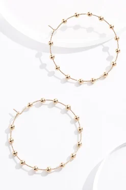 Delicate Ball Hoop Earrings