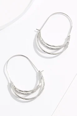 Delicate Cutout Hinge Hoop Earrings